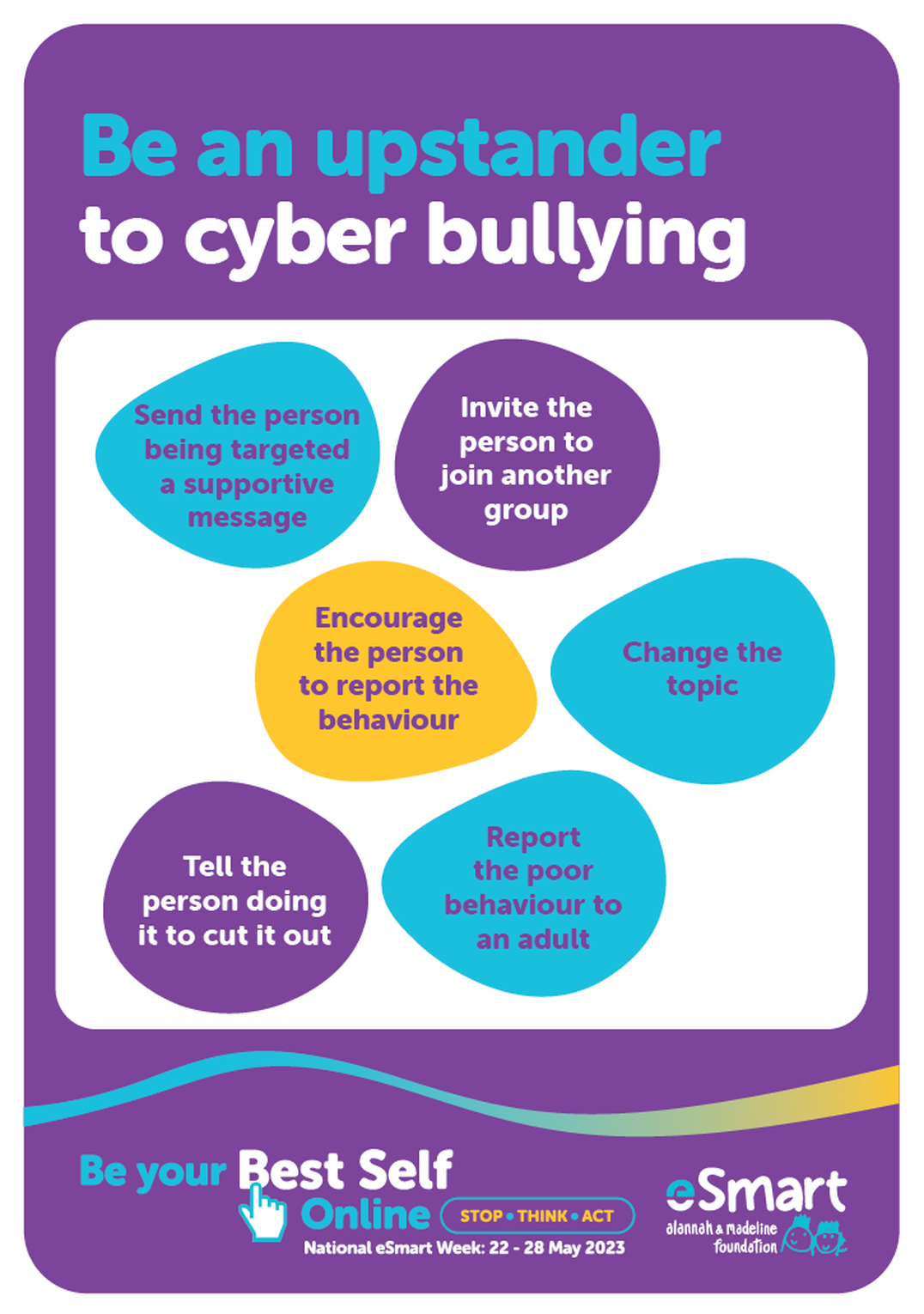 Be an upstander to cyber bullying